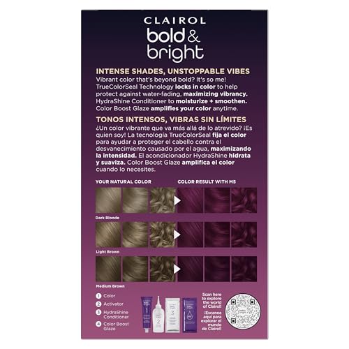 Clairol Bold & Bright Activator bottle for precise color mixing and application.