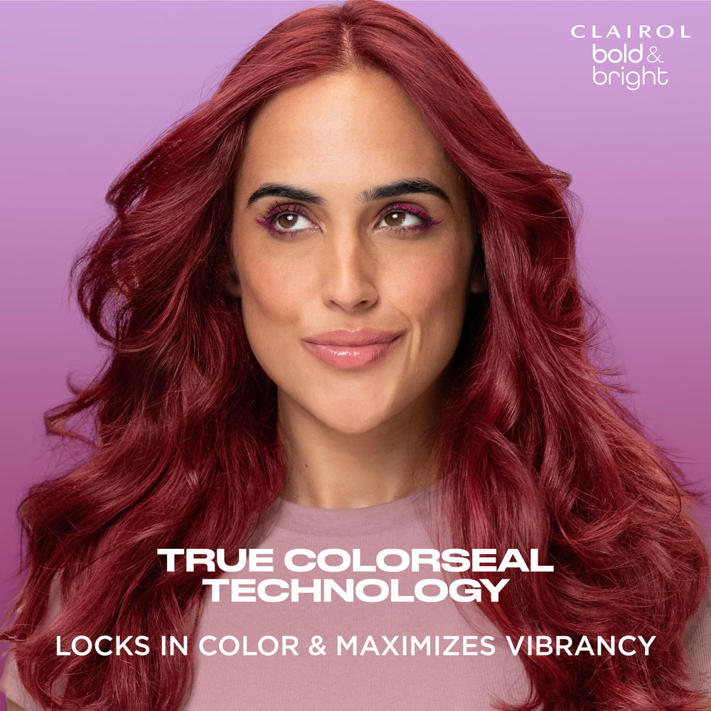 Clairol Bold & Bright Deepest Guava shade swatches showing rich hue.