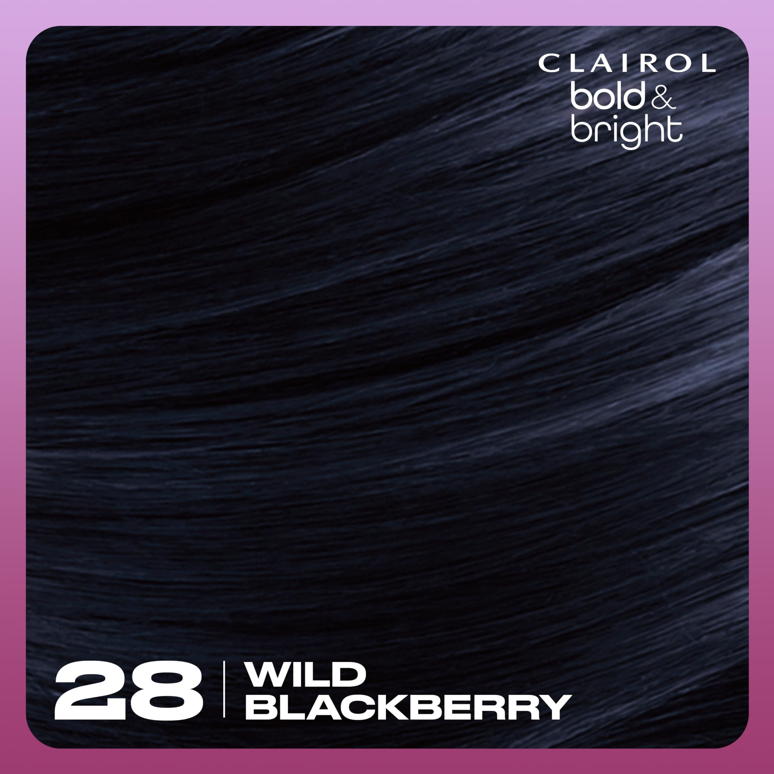 Clairol Bold & Bright vibrant hair shine after coloring.