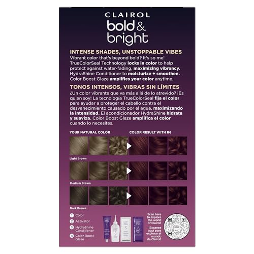 Clairol Bold and Bright Intense Cherry activator vial ready for quick color mixing.