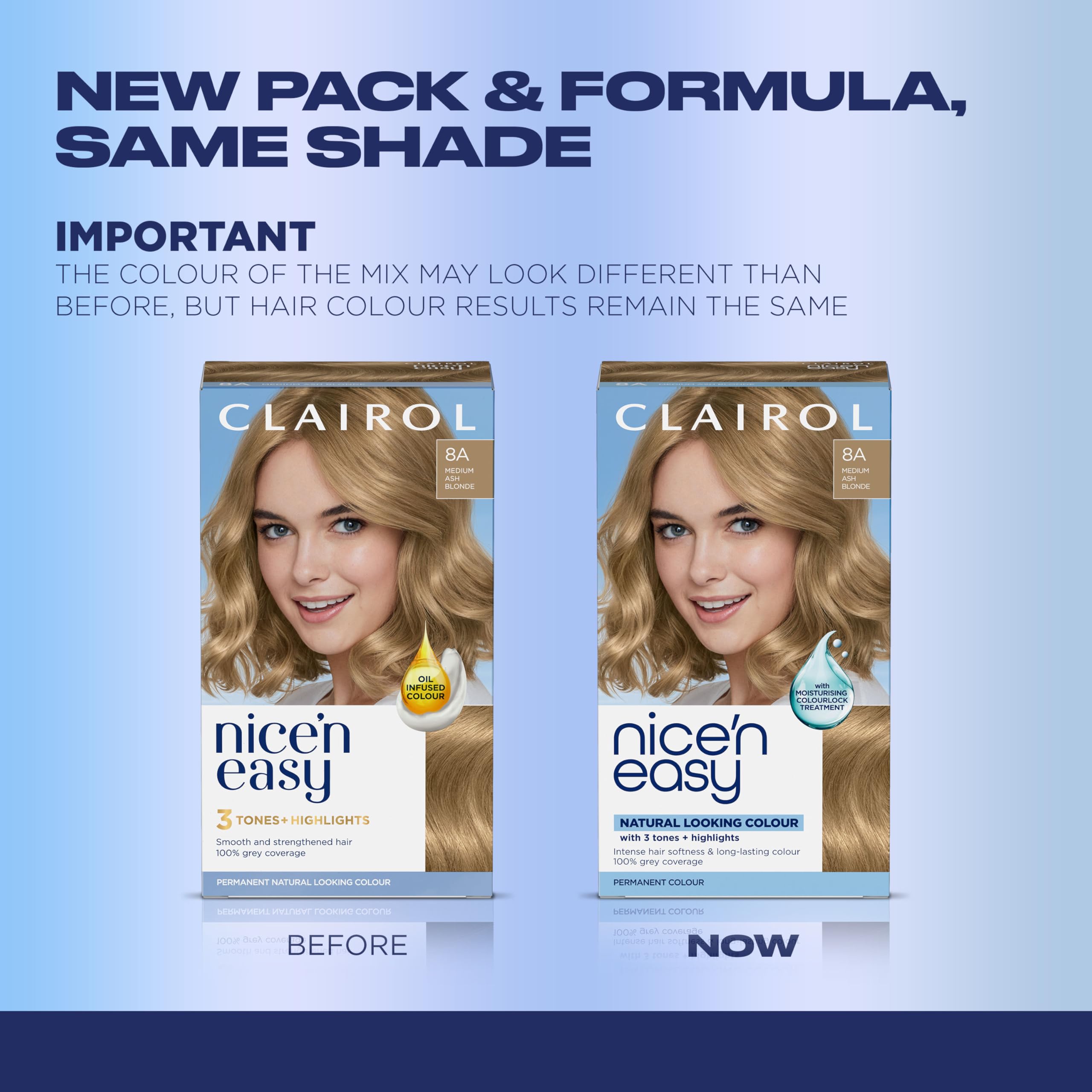 Clairol Nice'n Easy with gloves included for mess-free color application.