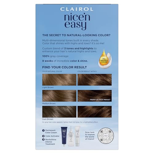Clairol Nice'n Easy color bottle close-up for even color uptake