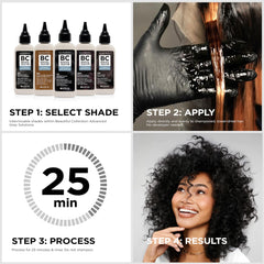 Closeup of Clairol Professional Advanced Gray Solution bottle highlighting a soft finish.