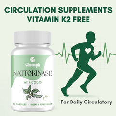 Clarusph nattokinase label highlights CoQ10 for a 2 in 1 wellness option