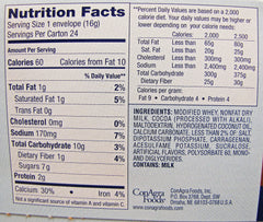Swiss Miss No Sugar Added ingredients panel highlights cocoa and milk.