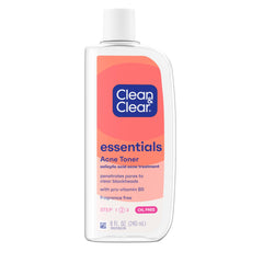 Clean and Clear Essentials toner bottle for oil control and clearer pores.