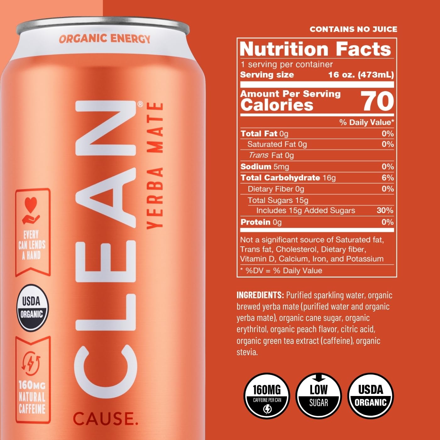 Clean Cause brand message supports addiction recovery funding with each purchase.