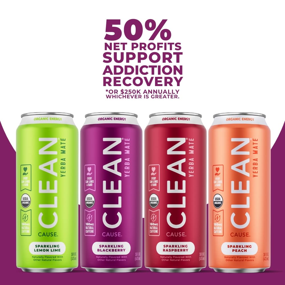 Clean Cause variety-pack display highlights four flavors for on-the-go energy.