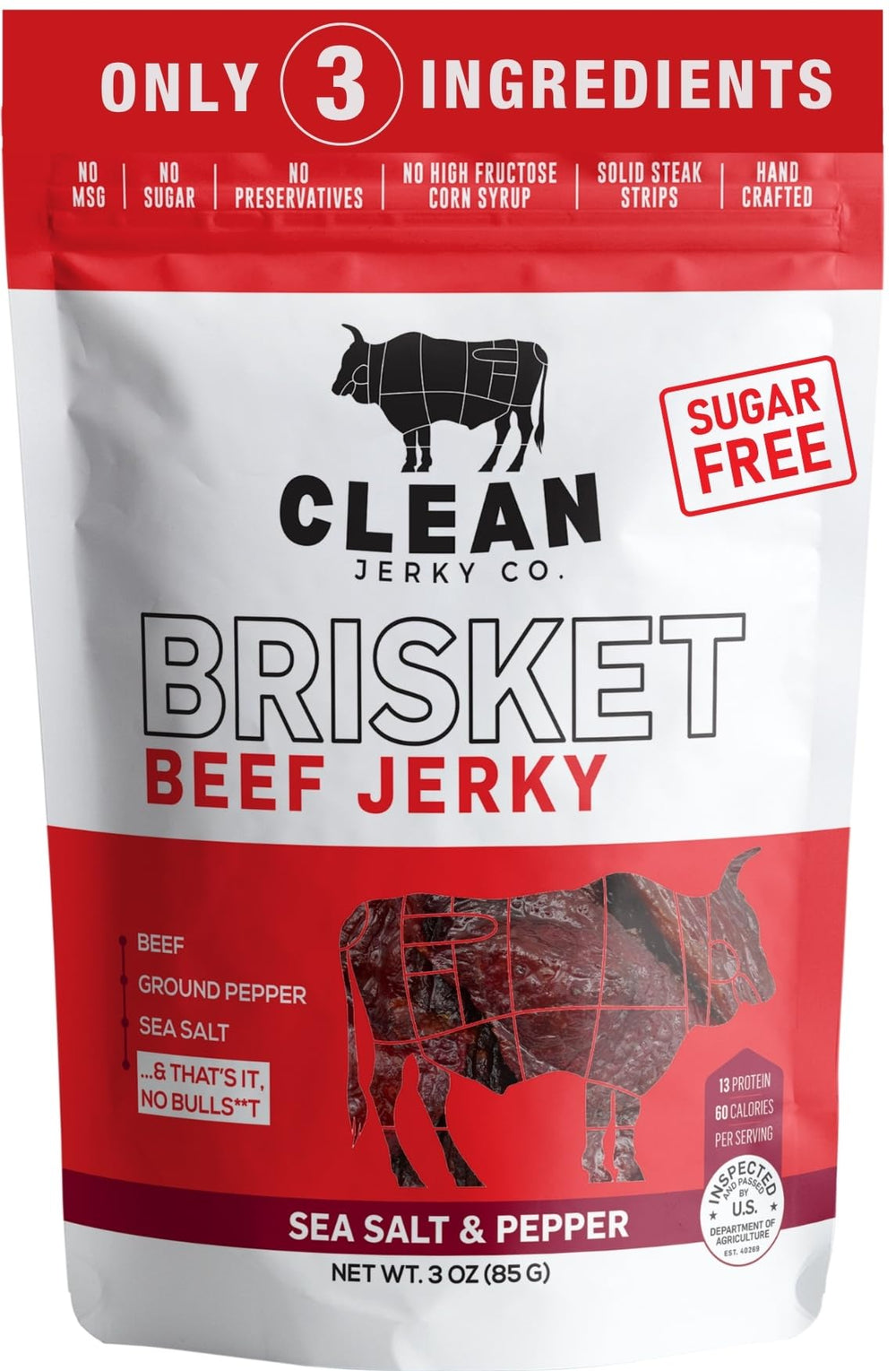 Clean Jerky Co Old Fashioned Dry Jerky packaging highlights premium beef for on-the-go protein