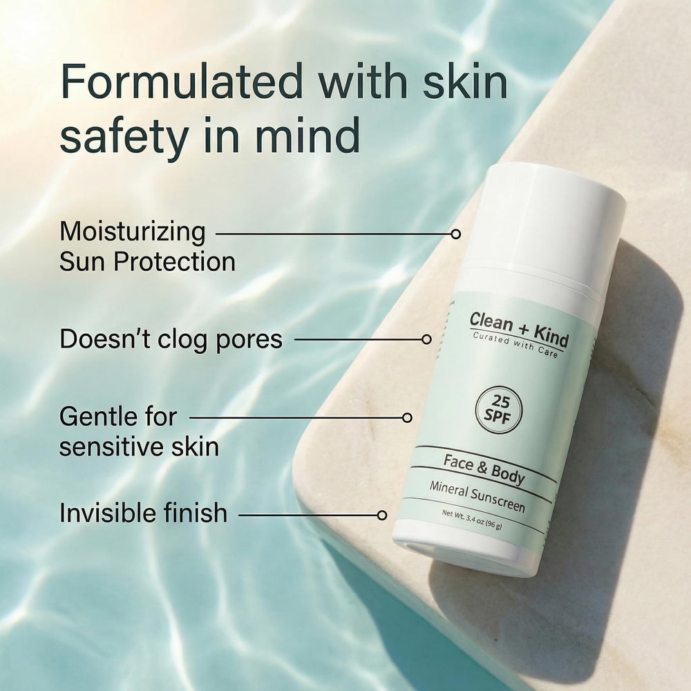 Clean + Kind Tallow Sunscreen non-nano zinc oxide protection