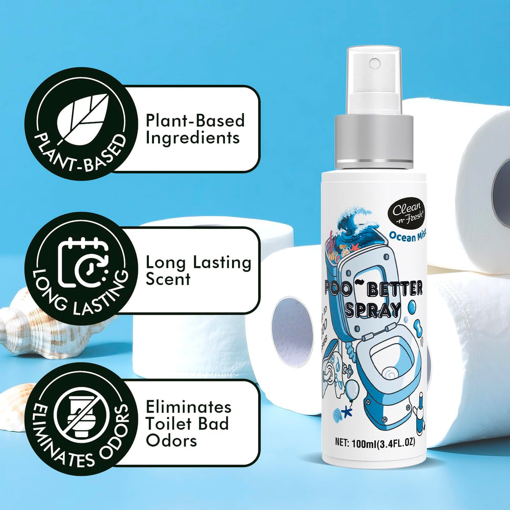 Clean-n-Fresh Ocean Mist surface spritz application for instant odor control.