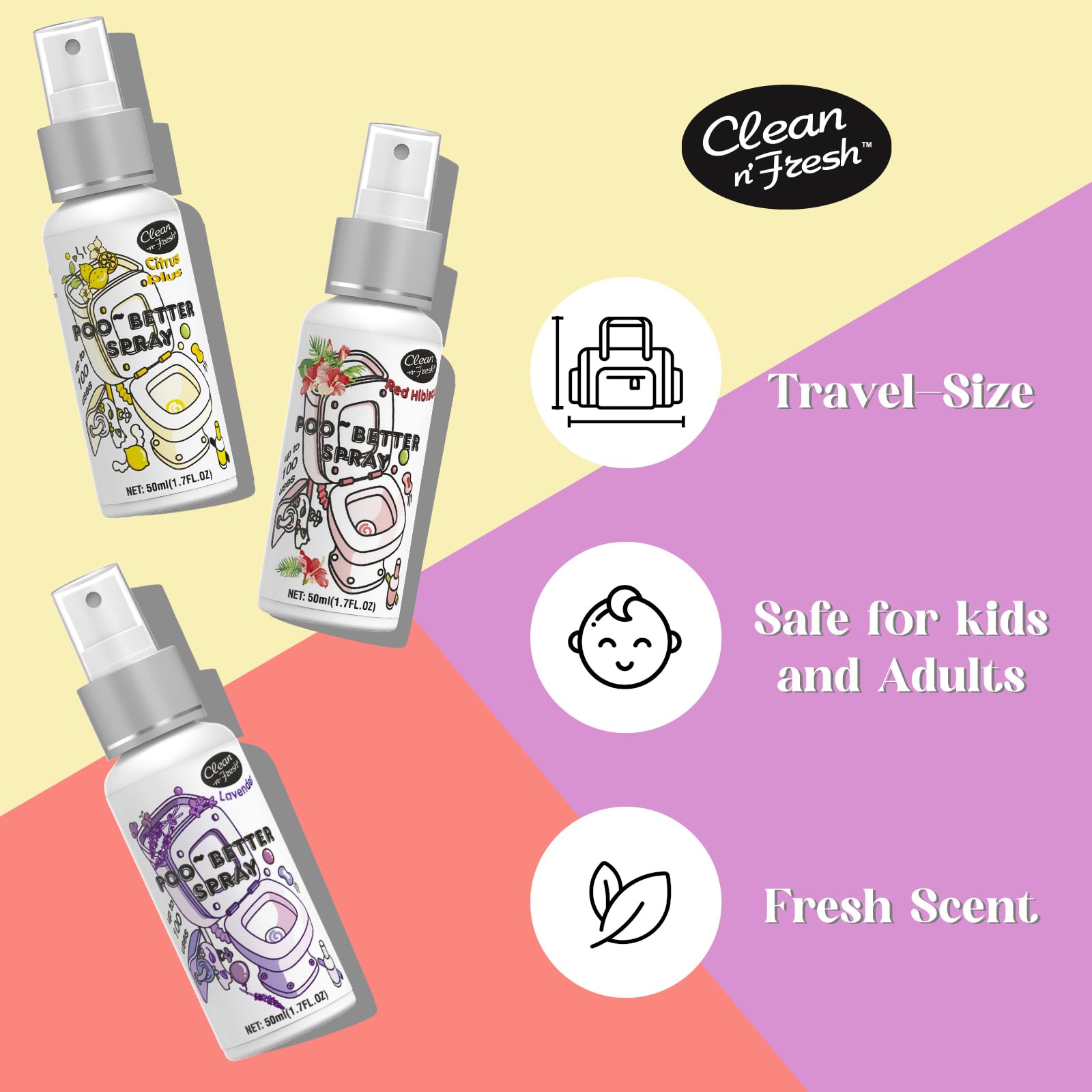 Clean-n-Fresh Spritz Before Use Odor Control demonstrates preventive freshness