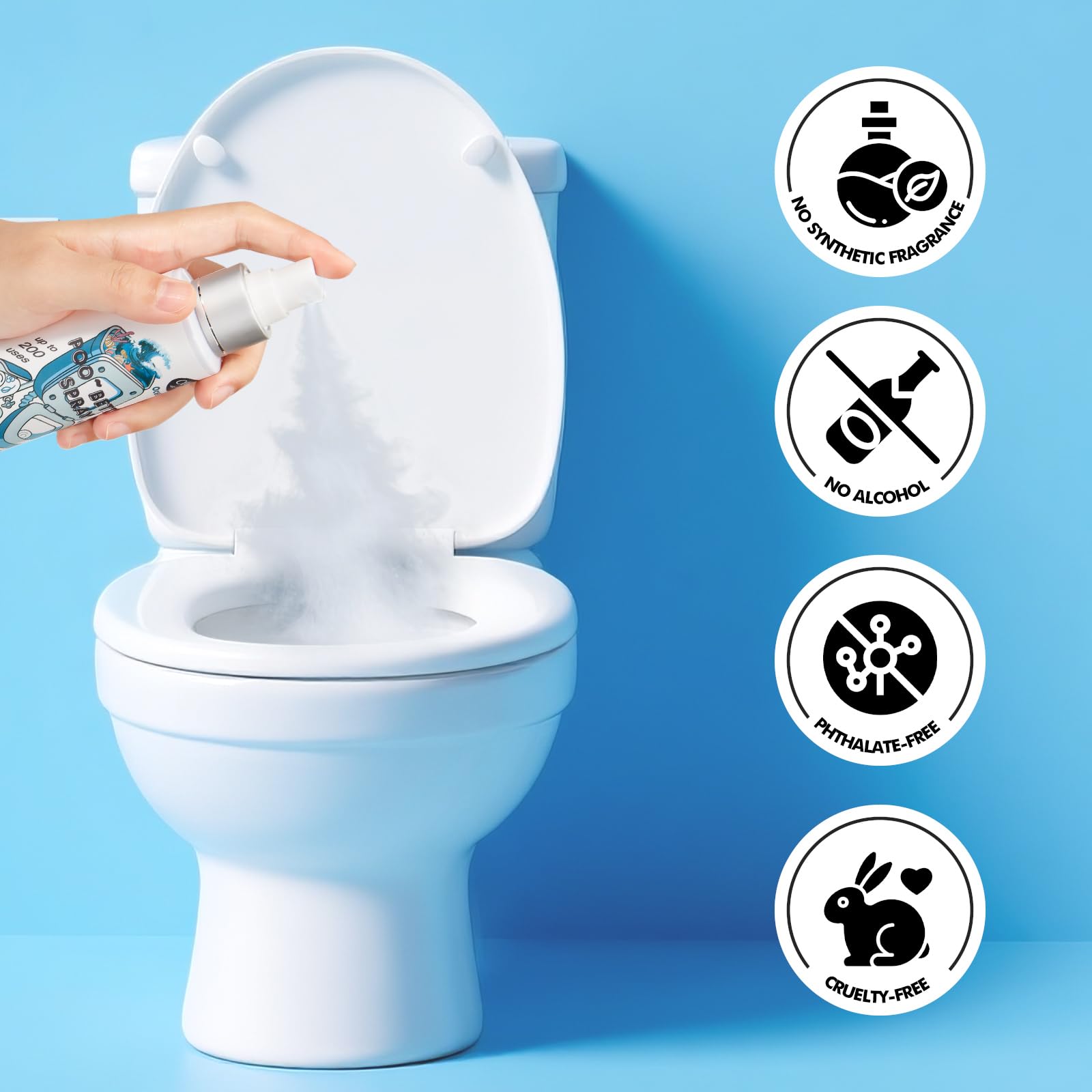 Clean-n-Fresh Travel-friendly toilet spray pack for convenient bathroom refreshment.
