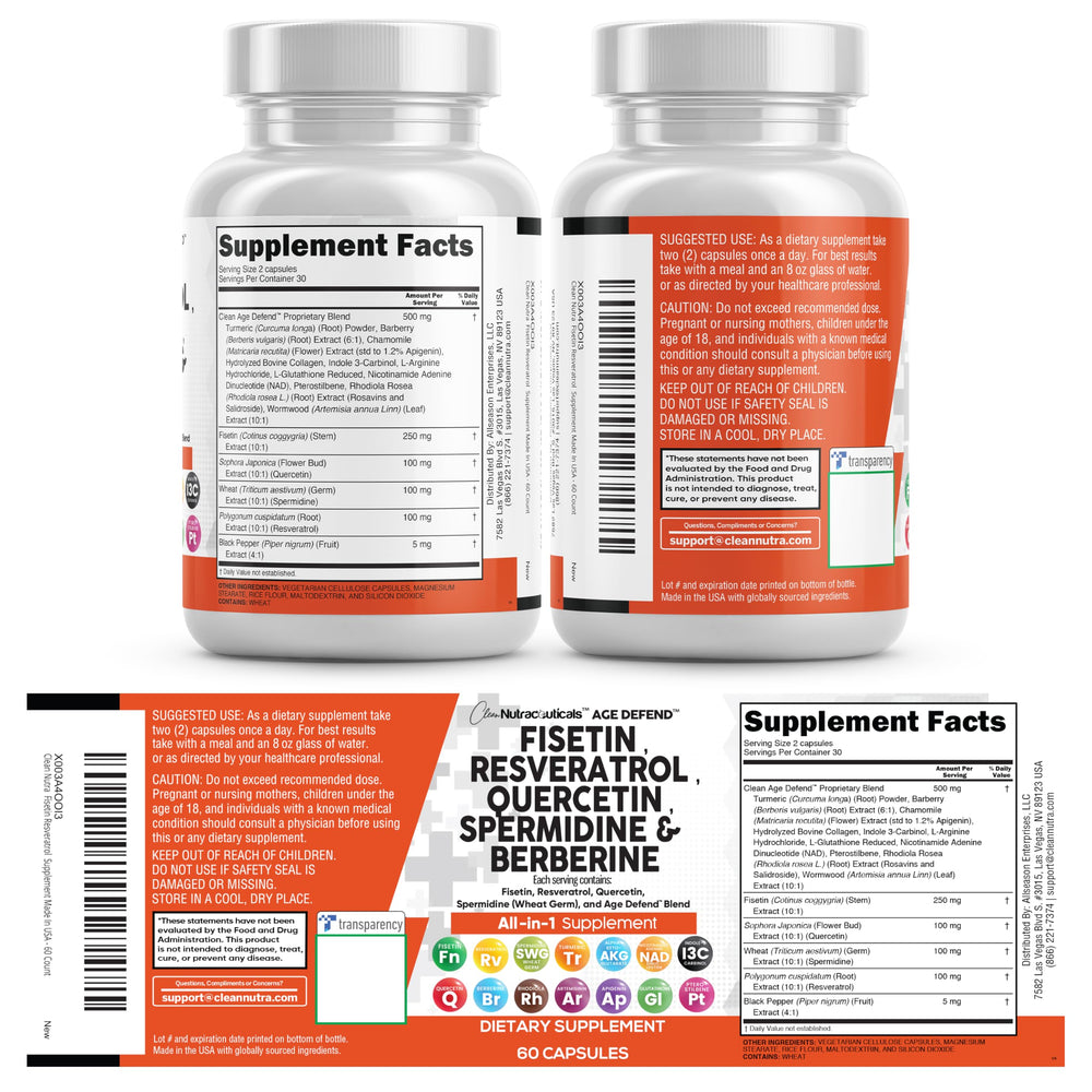 Clean Nutra 90-count bottle designed for a 45–90 day supply