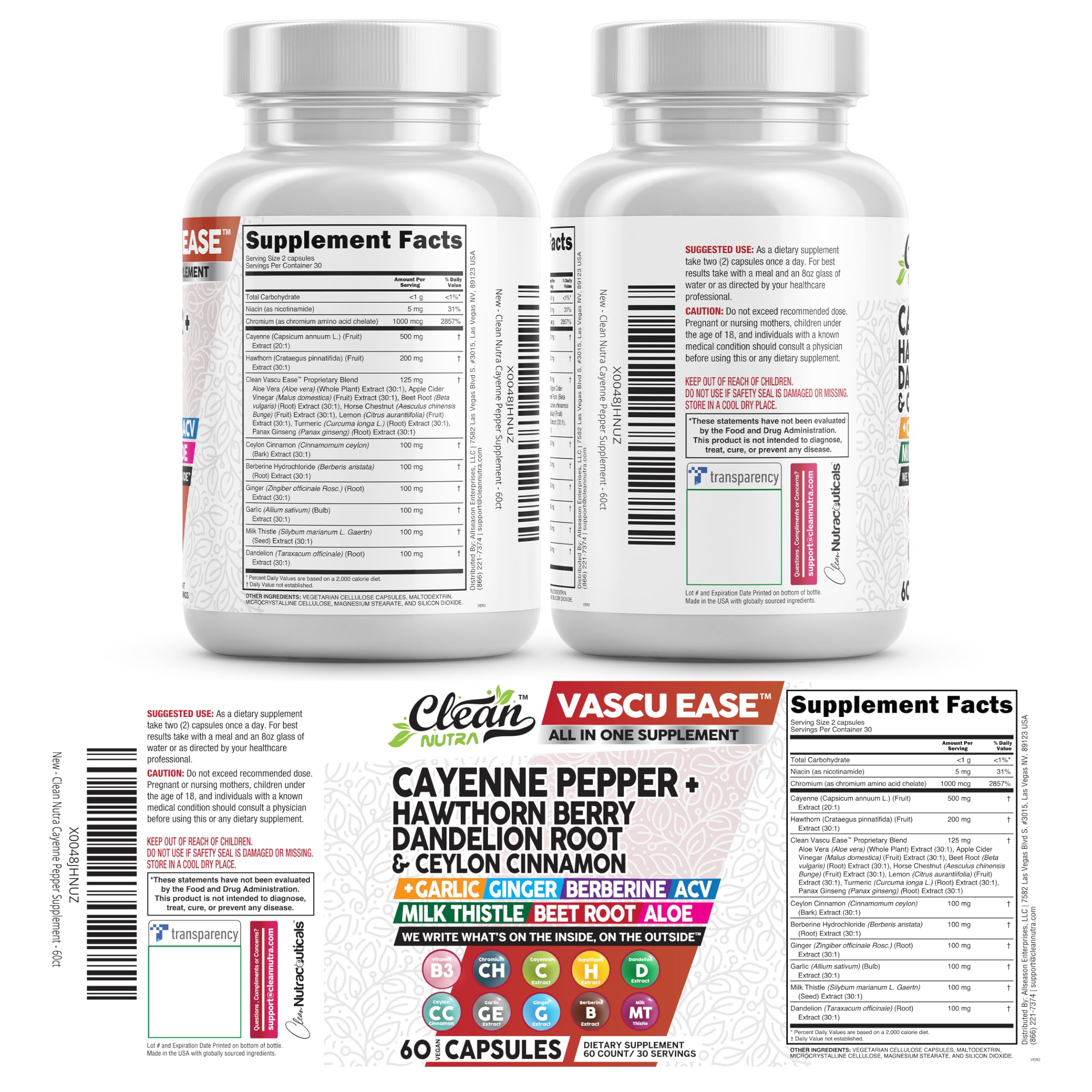 Clean Nutra Aloe Vera Ginger Capsules pack suggests daily wellness ritual.