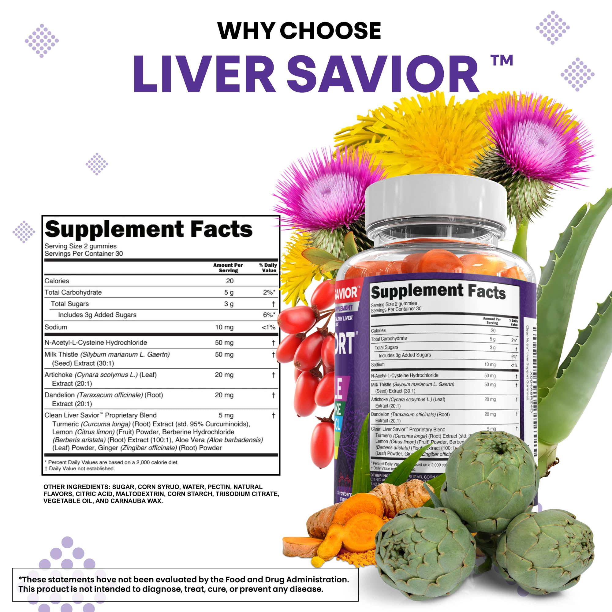 Clean Nutra Artichoke Extract Gummies visual emphasizing digestive comfort and bile flow support.