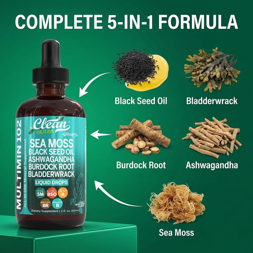 Clean Nutra ashwagandha and bladderwrack blend supports daily balance.