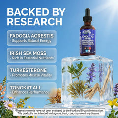 Clean Nutra Ashwagandha Liquid Drops bottle promoting calm and focus