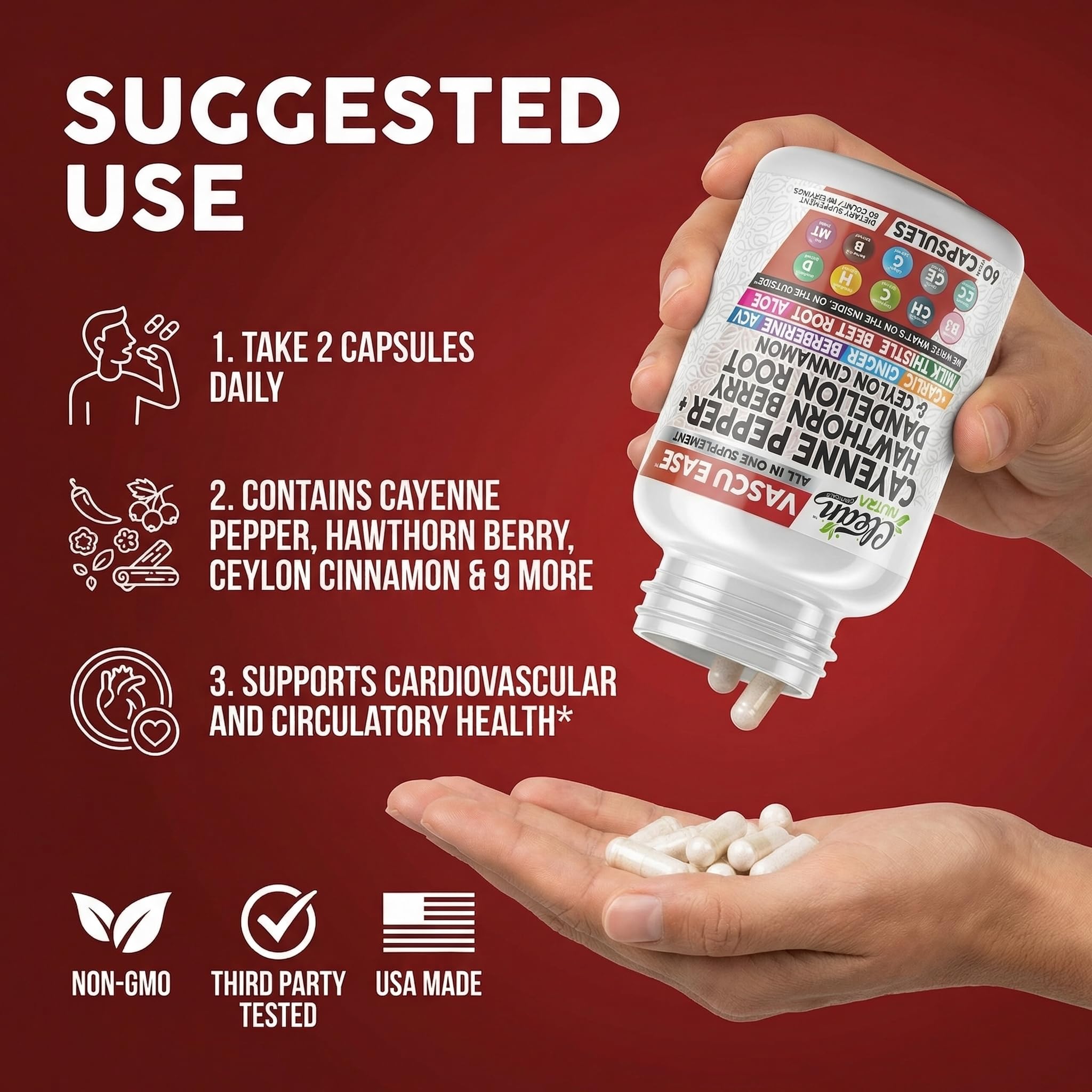 Clean Nutra Berberine Capsules package emphasizes wellness ingredients.