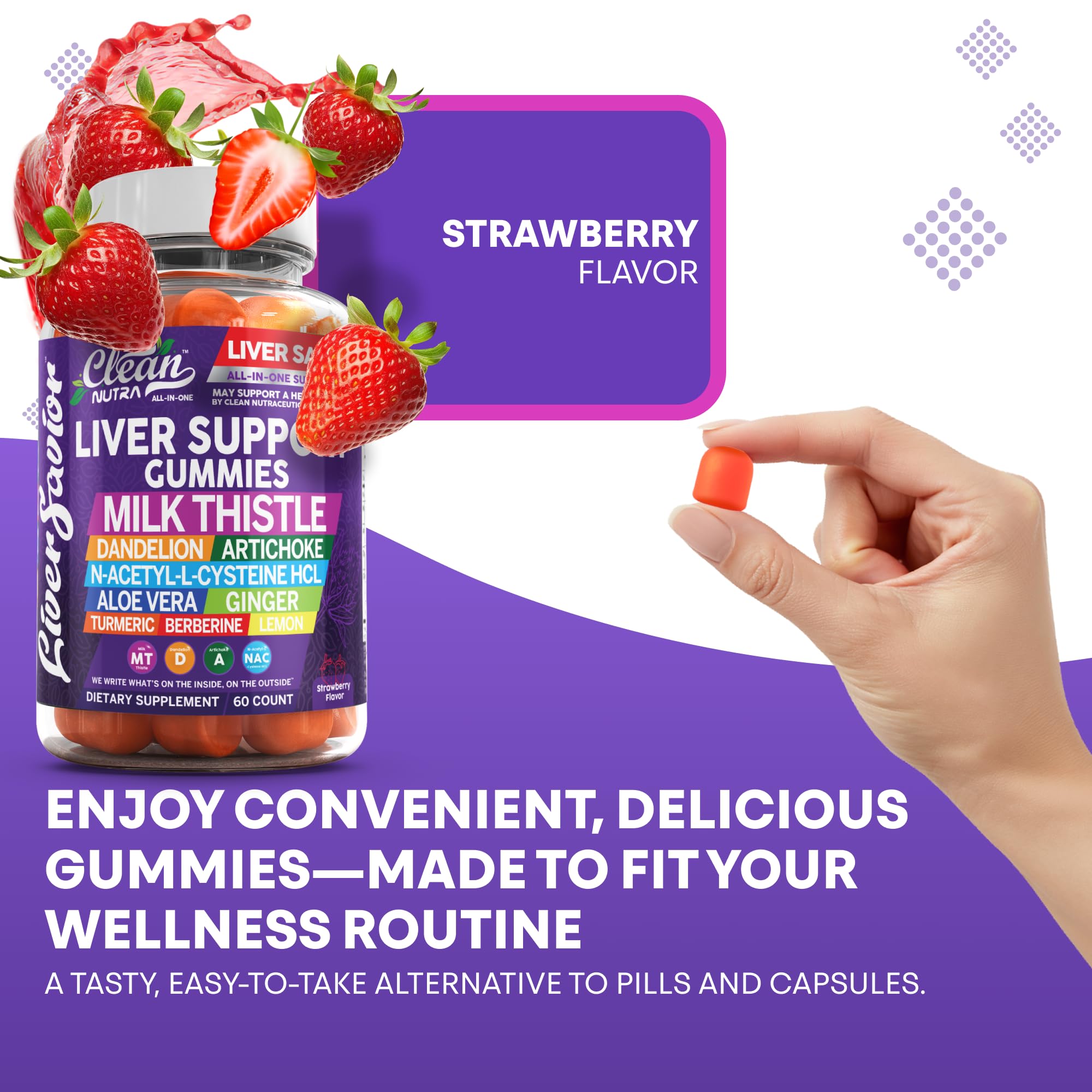 Clean Nutra Berberine Turmeric Gummies highlighting metabolic balance and digestive comfort.