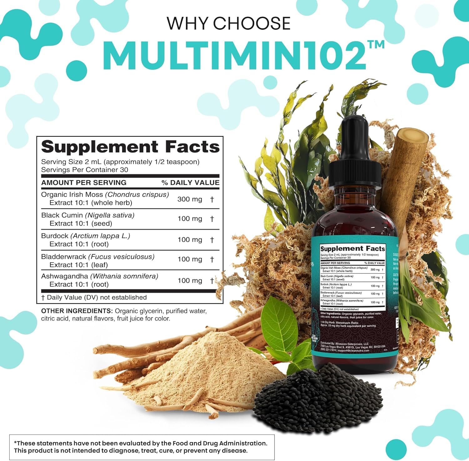 Clean Nutra black seed oil presence signals antioxidant-rich ingredient.