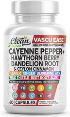 Clean Nutra Cayenne Pepper Capsules bottle pour for convenient daily use.