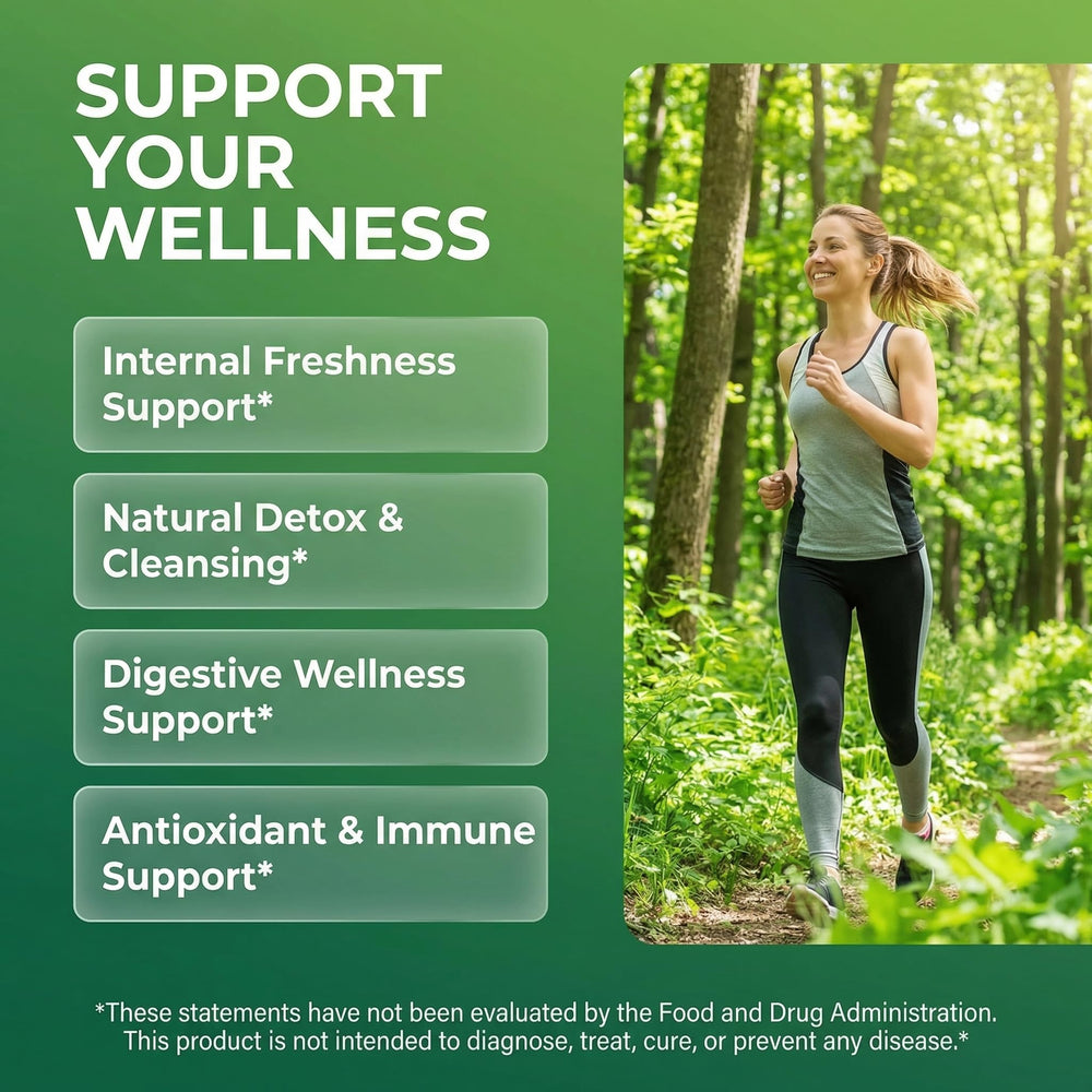 Close-up of Clean Nutra Chlorophyll capsules highlighting convenient plant-based nutrition