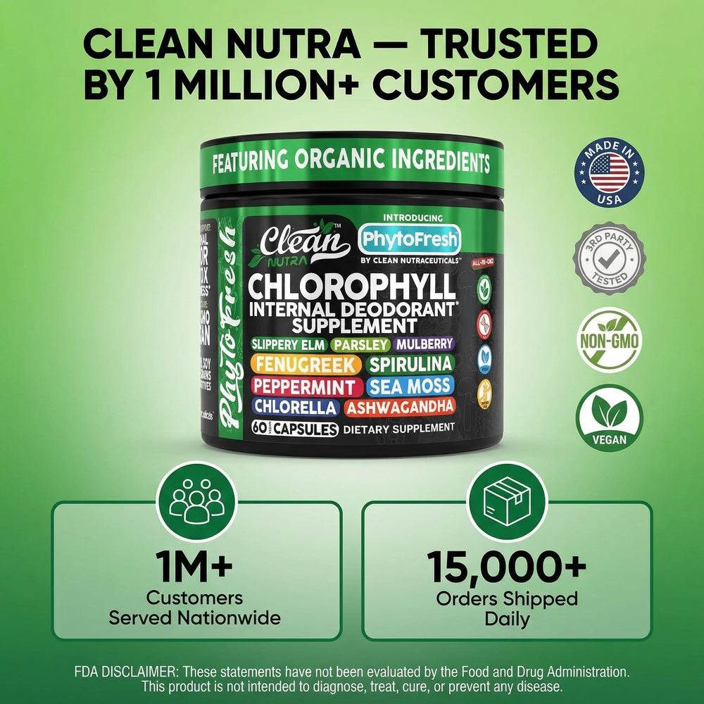Travel-friendly Clean Nutra packaging for on-the-go greens detox
