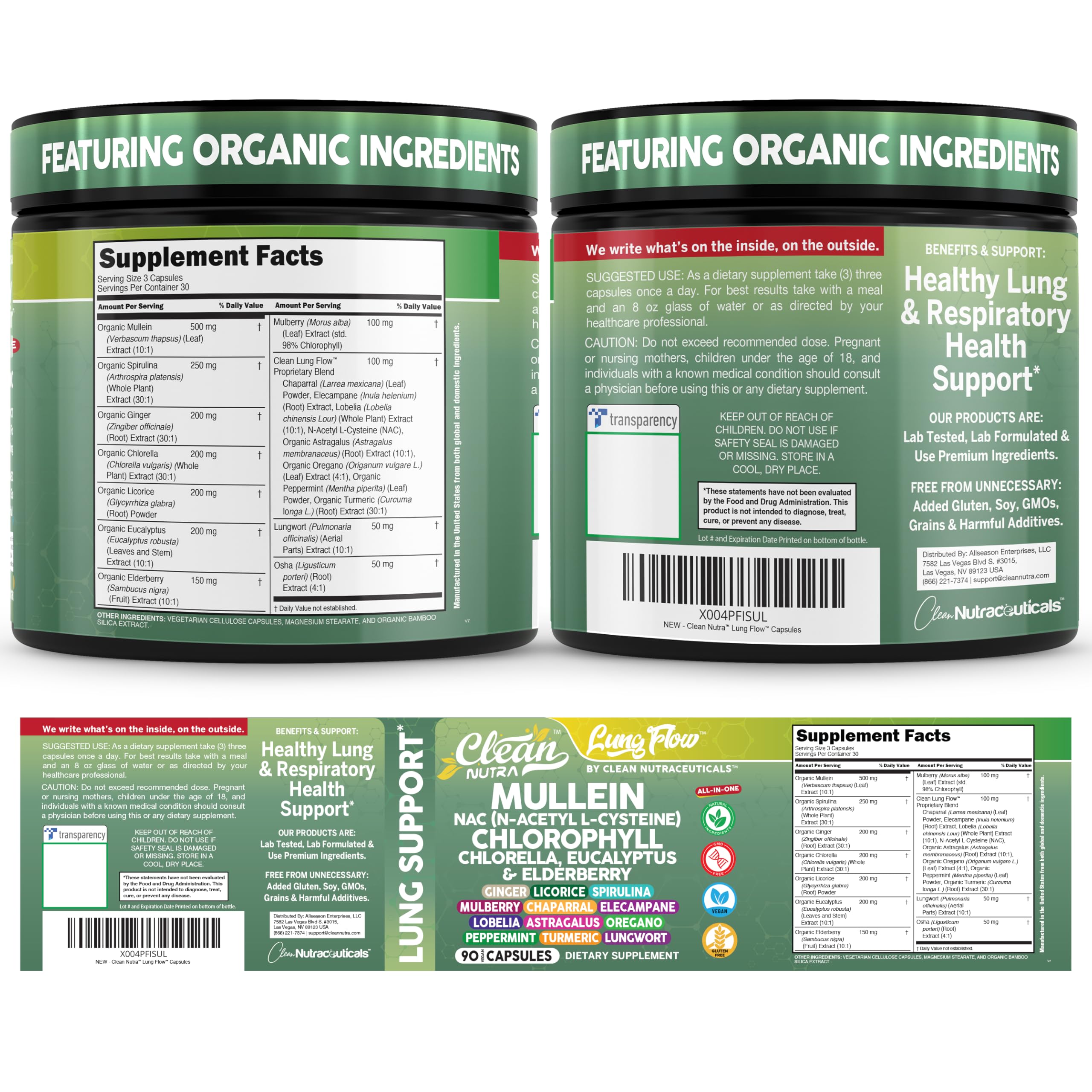 Clean Nutra Elderberry-Peppermint-Turmeric blend for antioxidant notes.