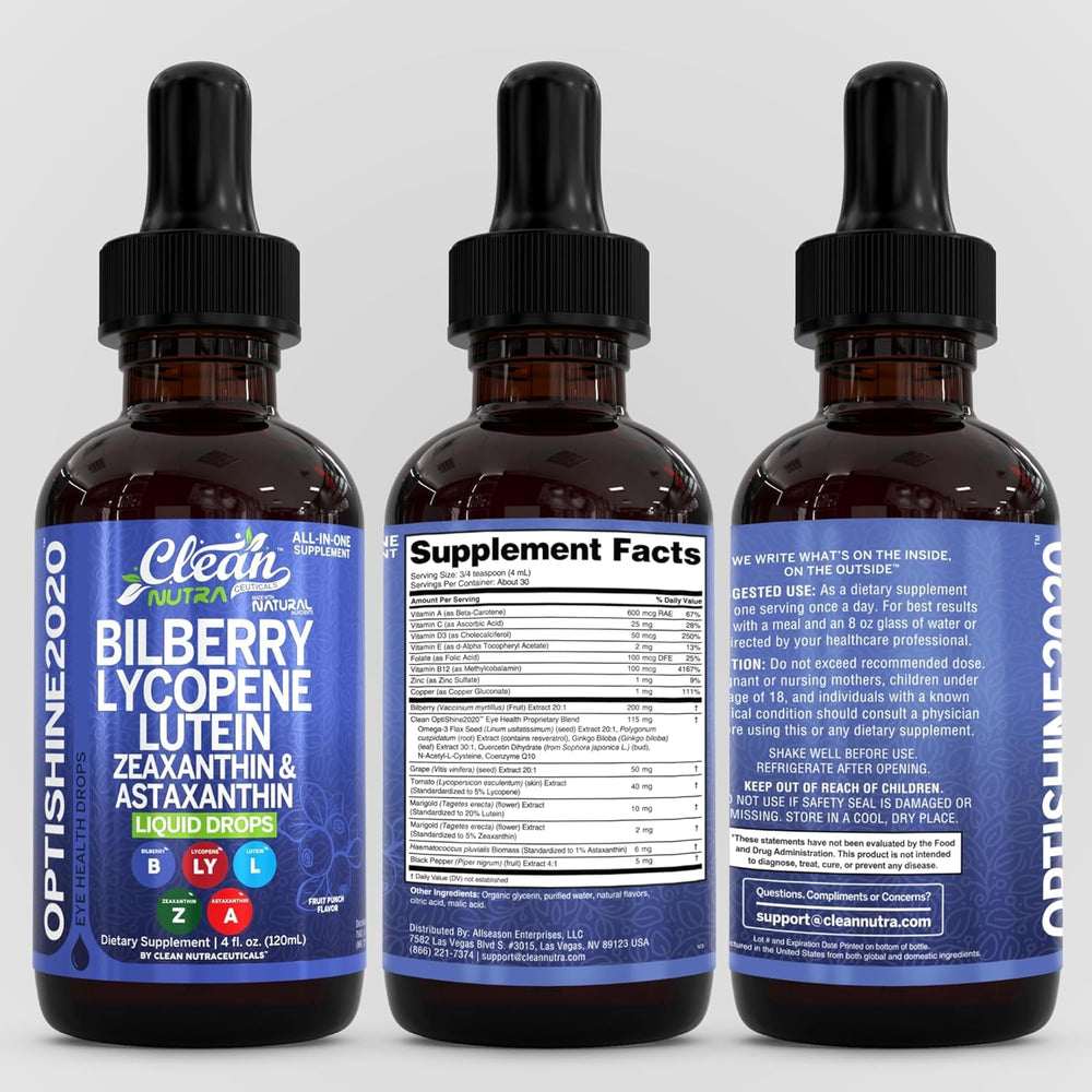 Clean Nutra Eye Drops astaxanthin glow signals vibrant, antioxidant-rich formulation.