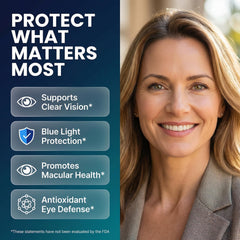 Clean Nutra Eye Drops bottle closeup highlights purified ingredients for daily eye support.