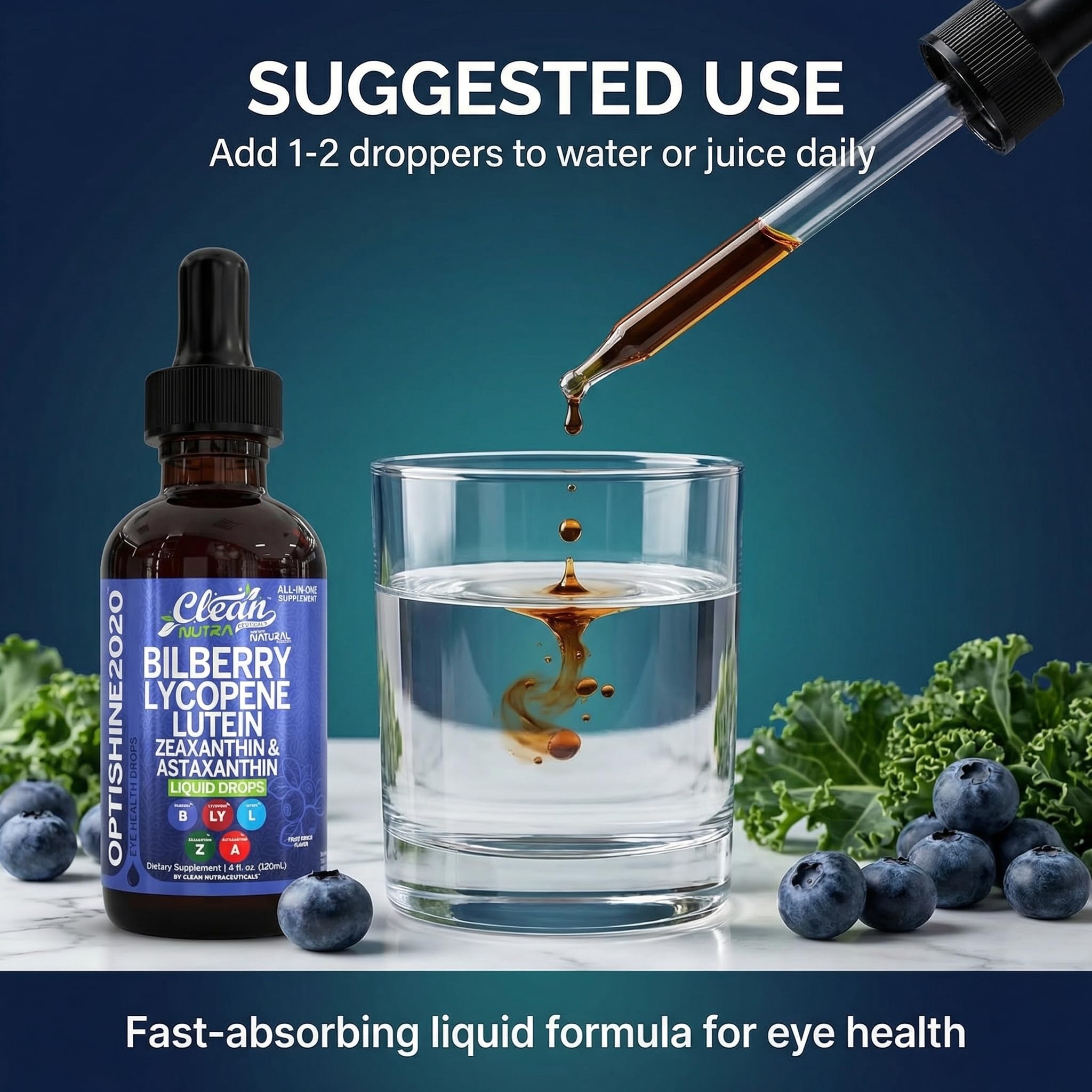 Clean Nutra Eye Drops lycopene rich tint highlights pigment-rich support.
