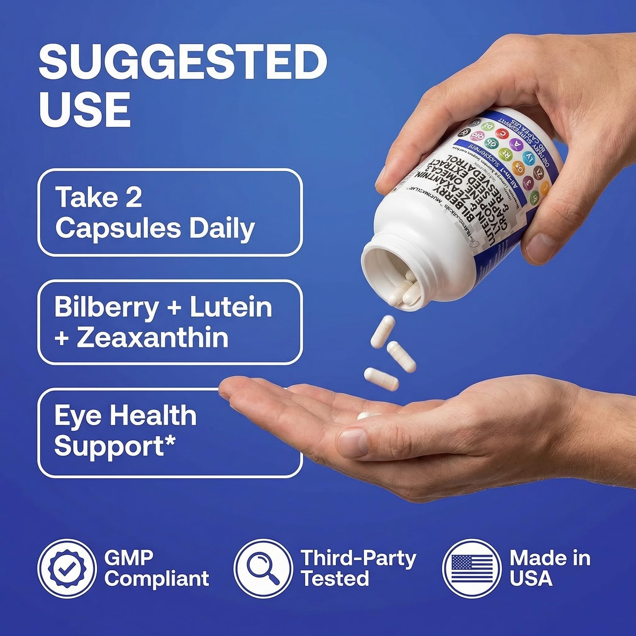 Close-up texture of Clean Nutra Eye Vitamins capsules