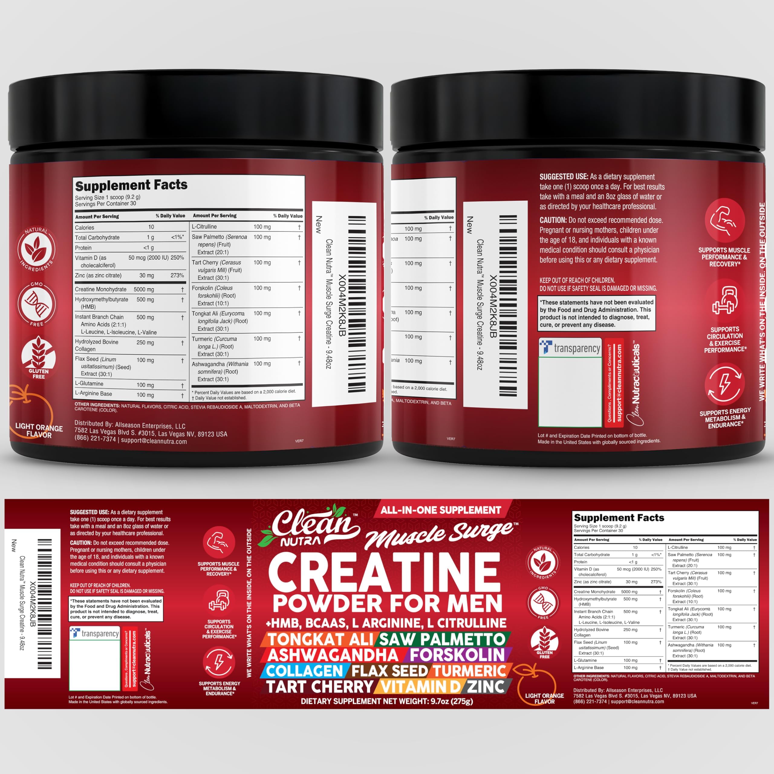 Clean Nutra Label Closeup reveals premium ingredients and quality.