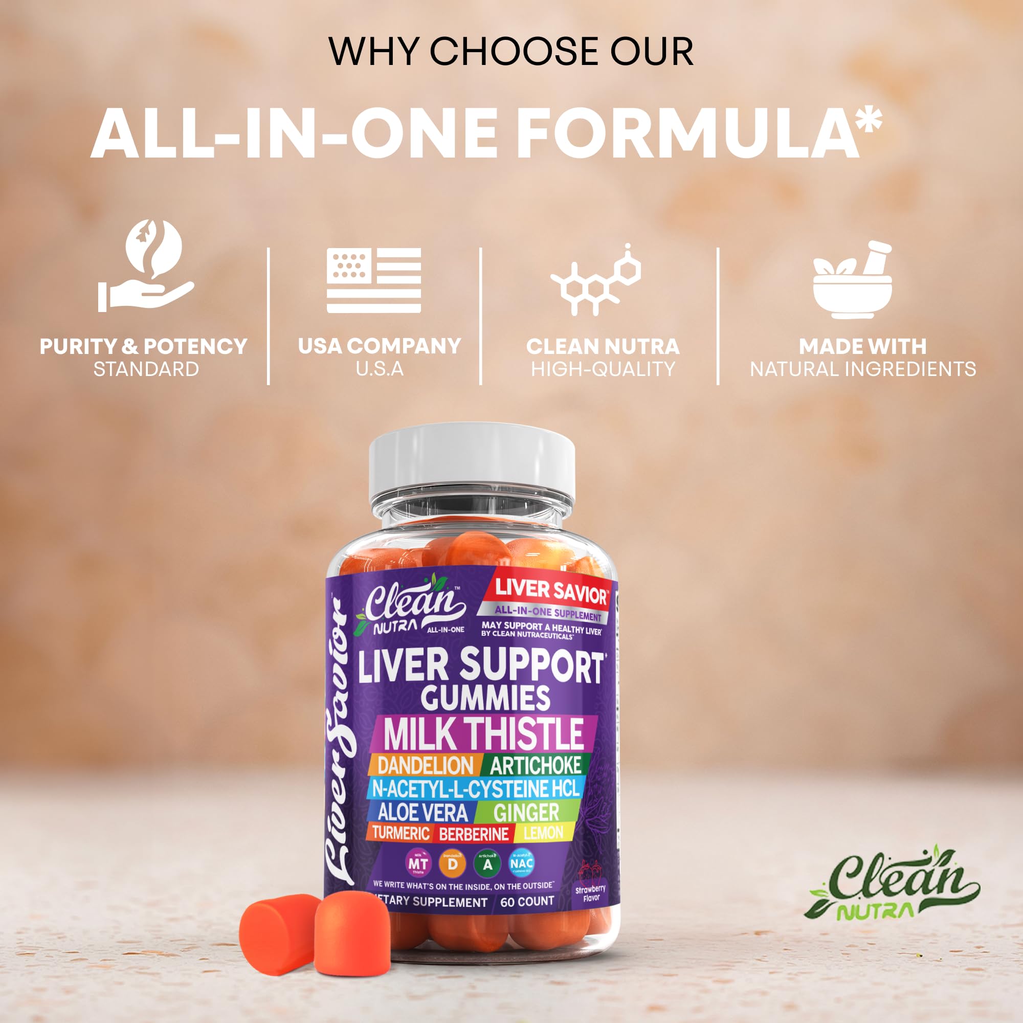 Clean Nutra Lemon Balm Gummies image illustrating immune-friendly and mood-support potential.