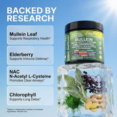 Clean Nutra Lung Cleanse Blend bottle label highlighting herbal detox support.