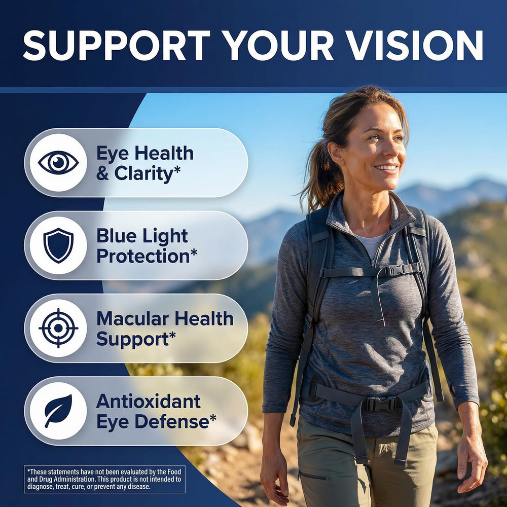 Clean Nutra lutein-zeaxanthin gummies closeup highlights antioxidant support for eyes.