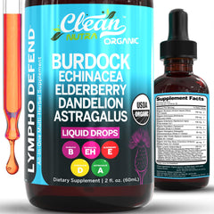 Clean Nutra Lymphatic Drainage Drops bottle for daily wellness support.