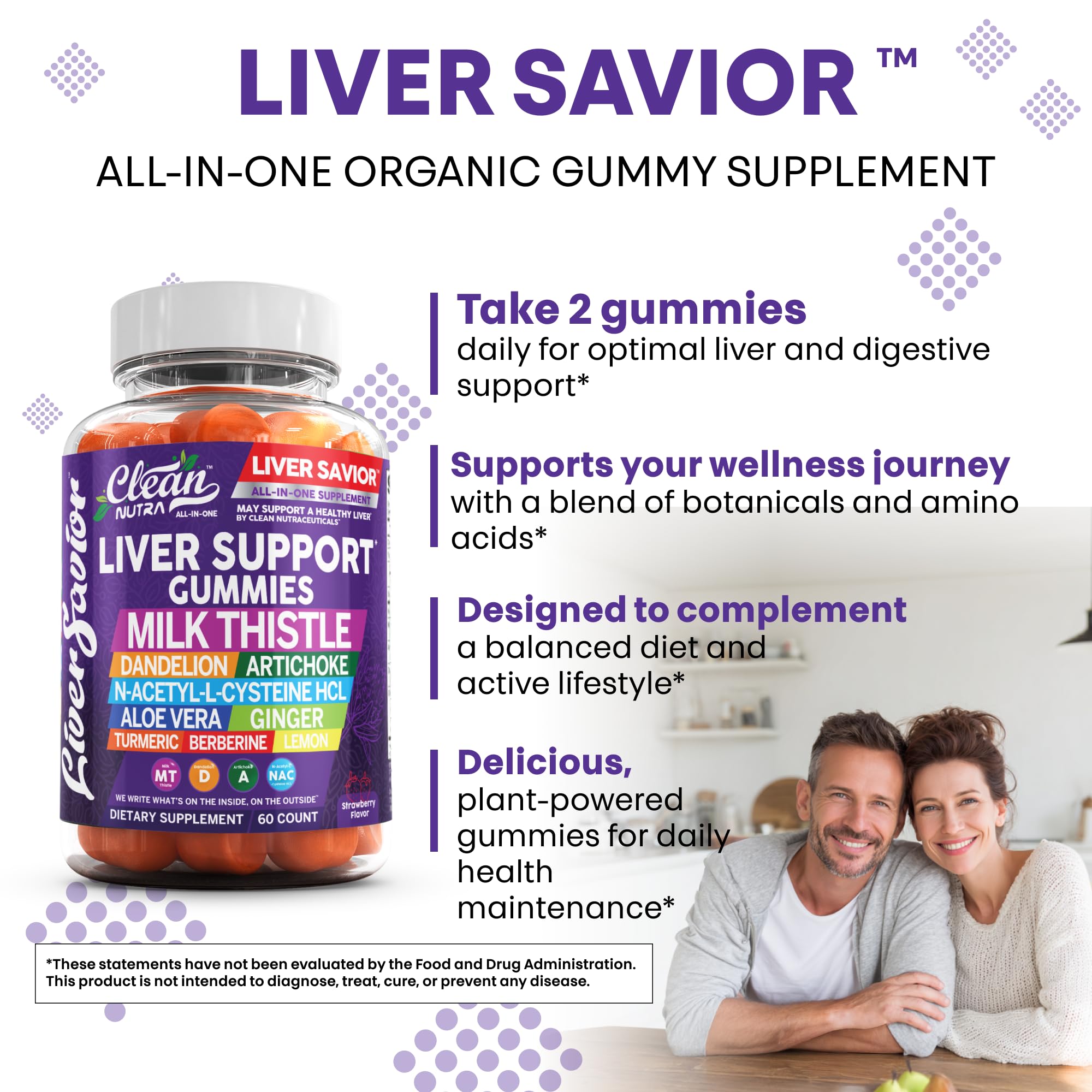 Clean Nutra NAC Gummies bottle for liver cell protection and antioxidant support.