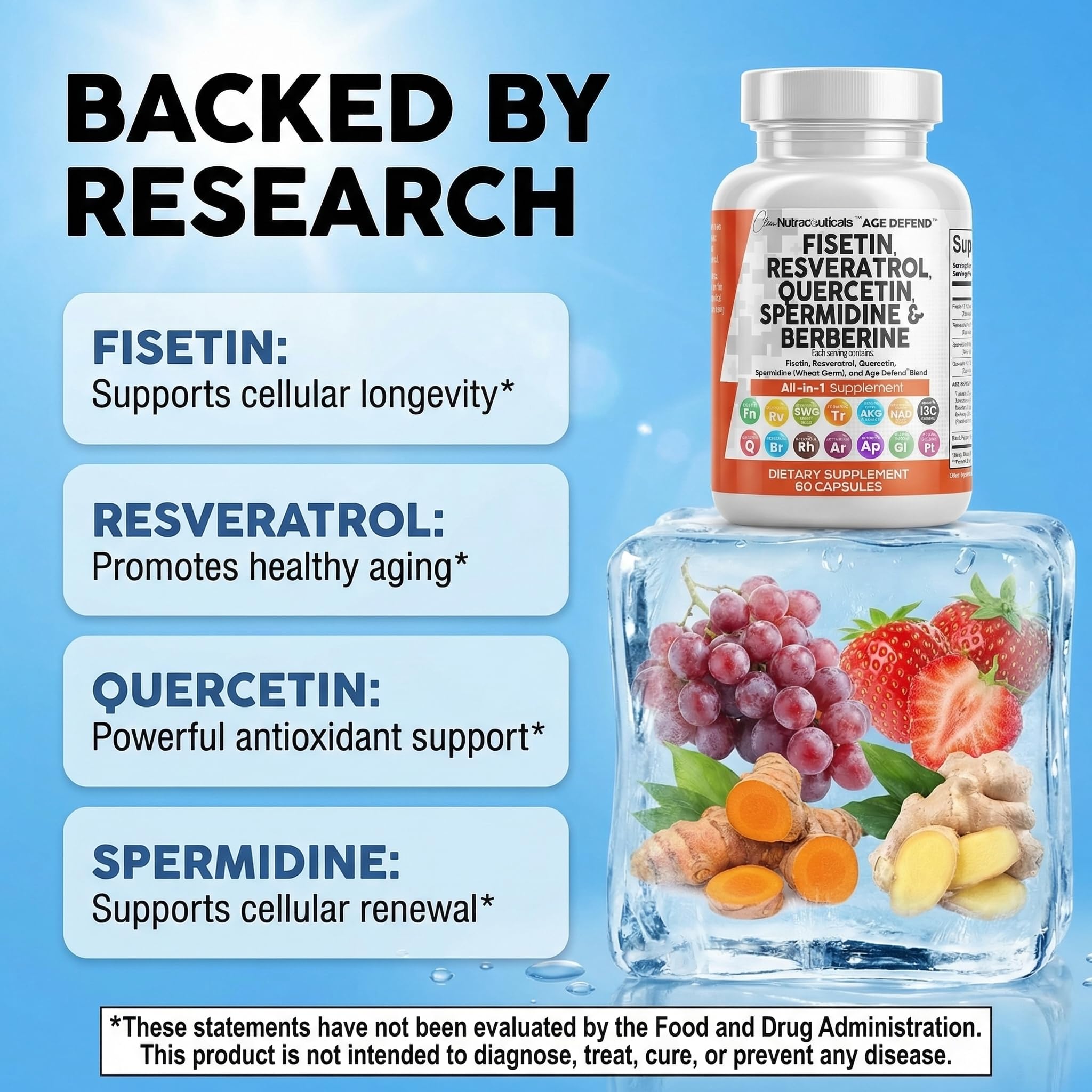 Clean Nutra NAD Berberine AKG capsules emphasize energy metabolism support
