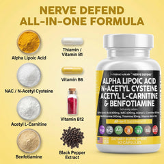 Clean Nutra Nerve Defend packaging box highlighting USA manufacturing