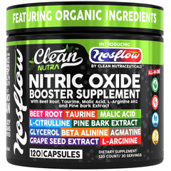 NosFlow bottle pour demonstrates nitric oxide support for workouts.