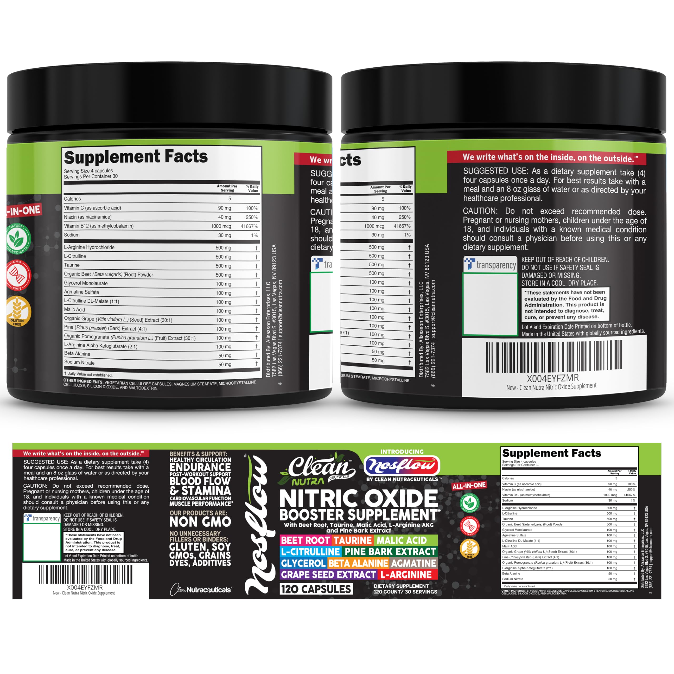 NosFlow product line highlights nitric oxide and circulatory wellness benefits.
