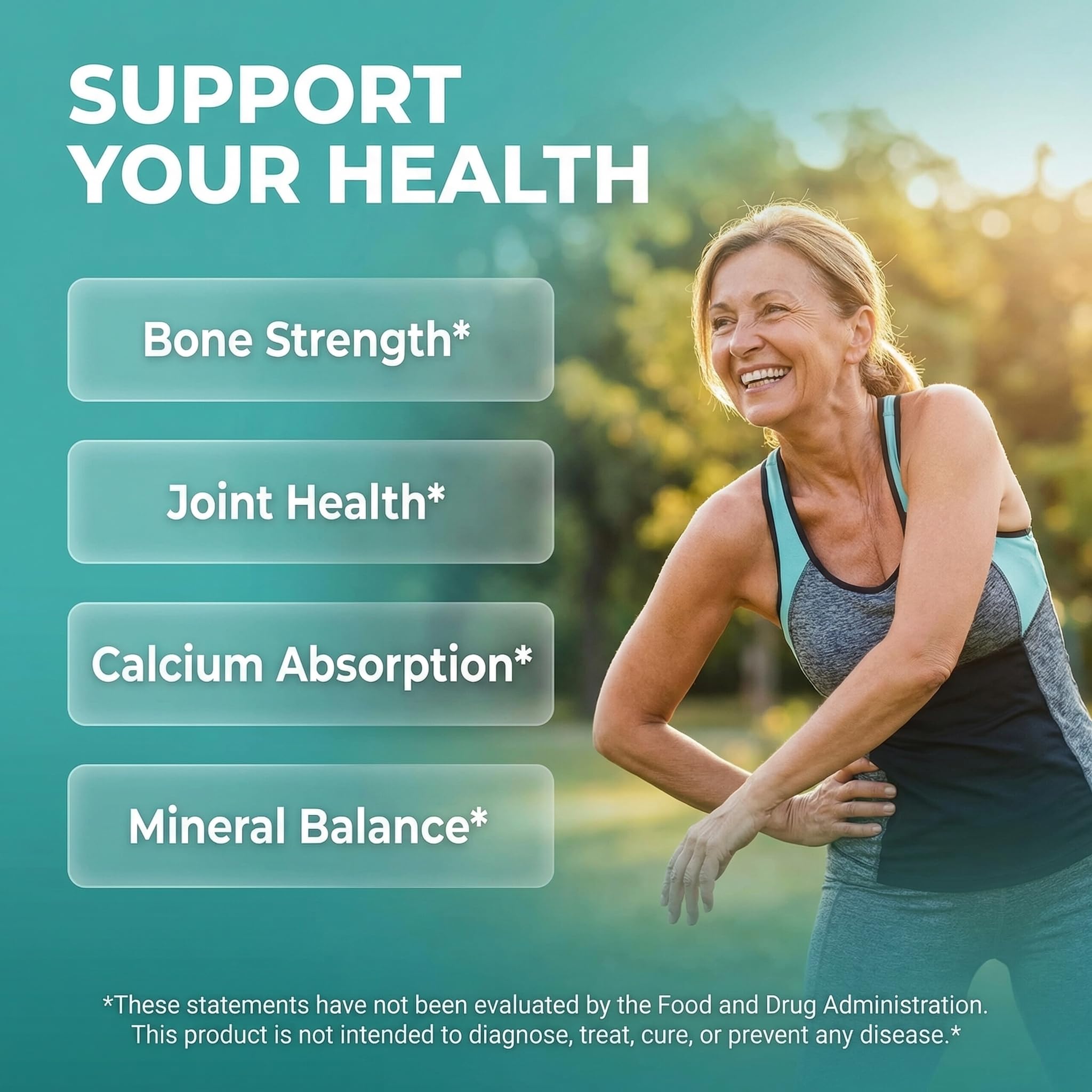 Close-up of Osteo Defend capsules emphasizing calcium magnesium zinc formula.
