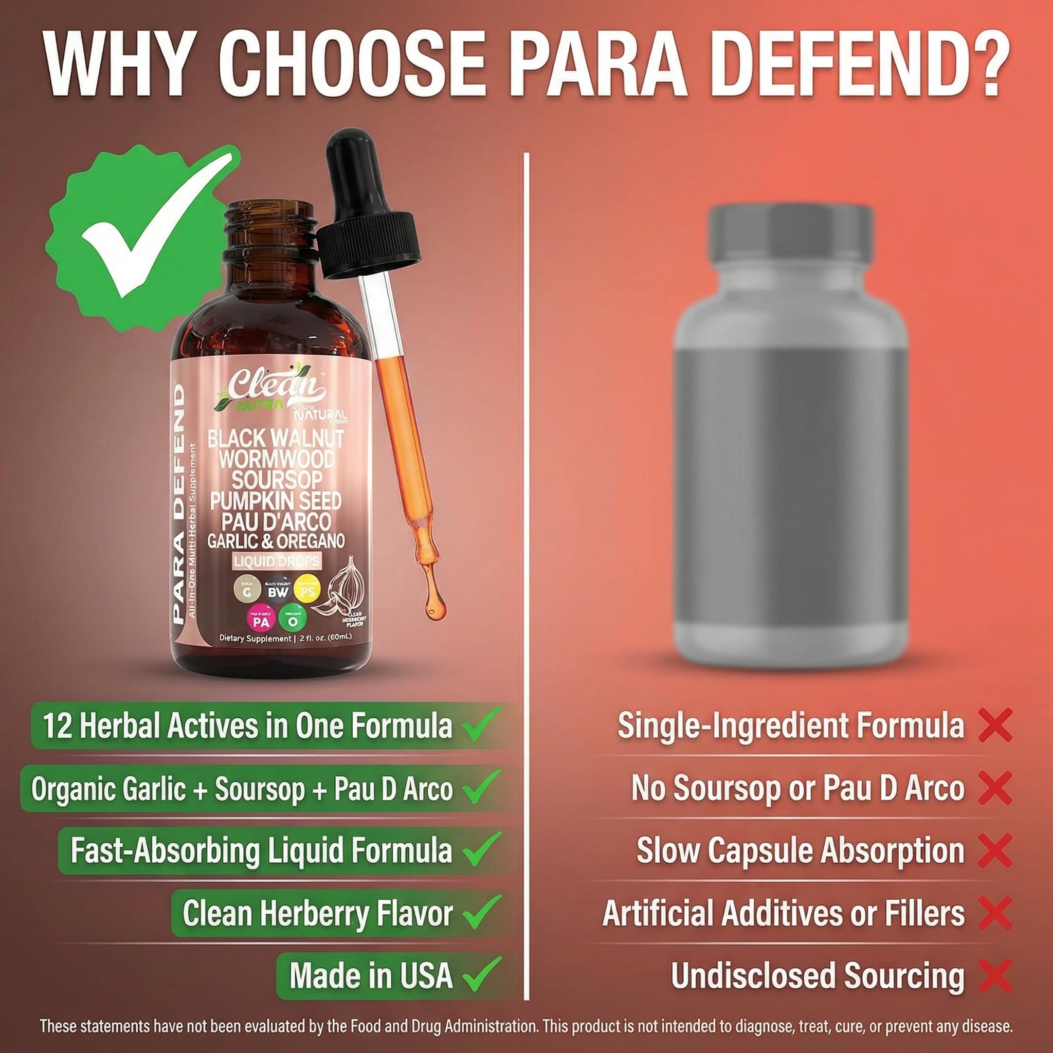 Clean Nutra Para Defend garlic cloves image highlights natural herbal notes