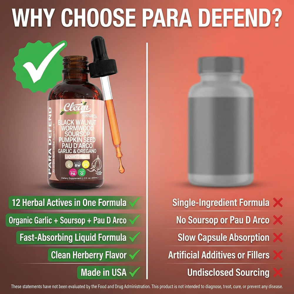 Clean Nutra Para Defend garlic cloves image highlights natural herbal notes