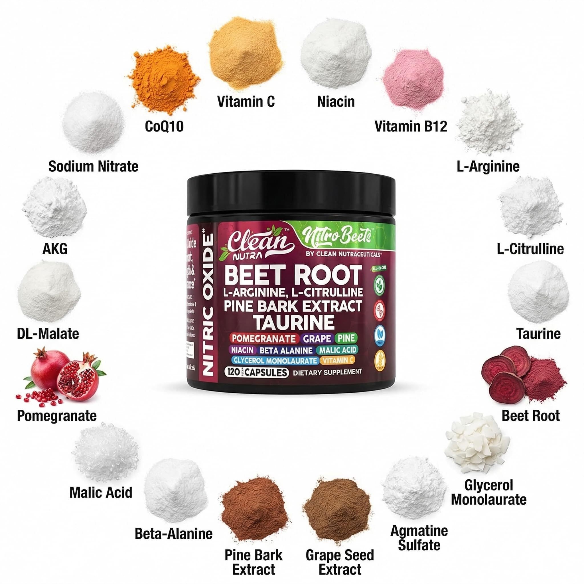 Clean Nutra Pine Bark Extract capsule close-up highlighting natural antioxidants.