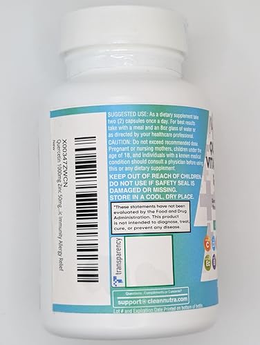 Clean Nutra Q Defend label detail shows zinc and vitamins