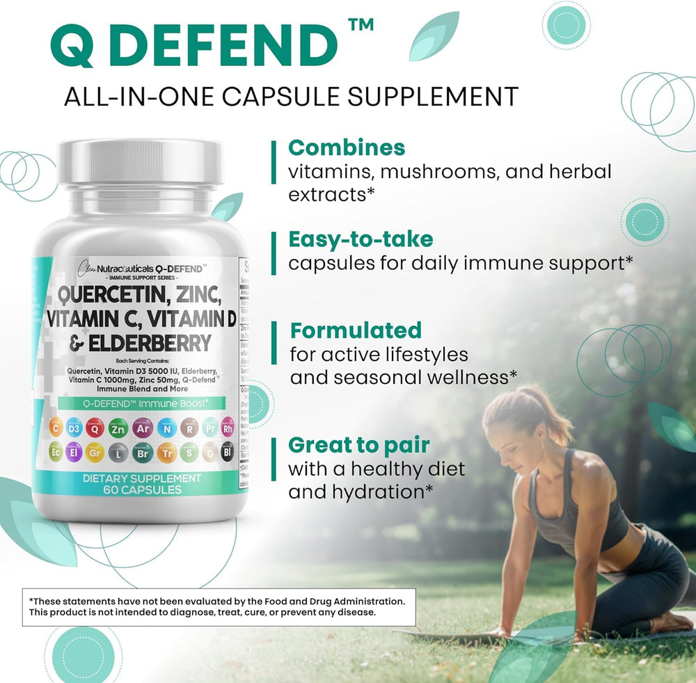 Clean Nutra Q Defend turmeric-ginger blend suggests anti-inflammatory wellness