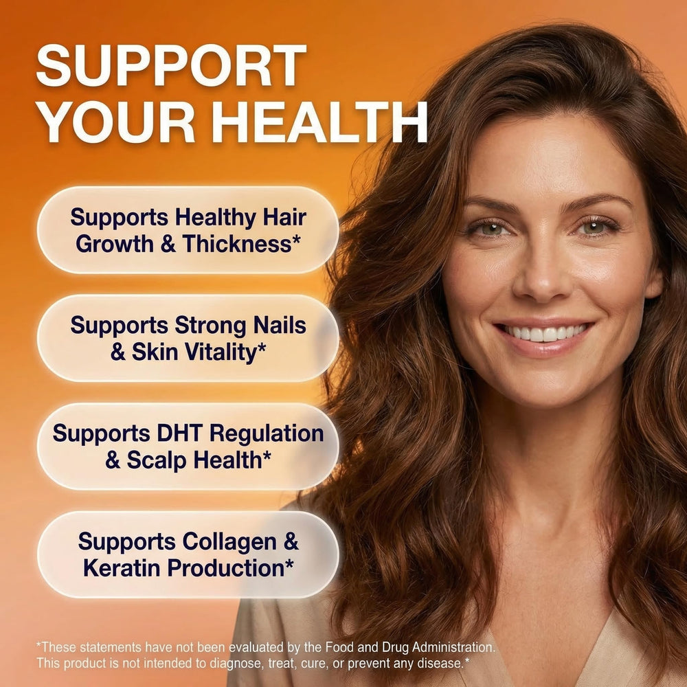 Close-up of Clean Nutra saw palmetto biotin collagen capsules for multi-benefit hair support